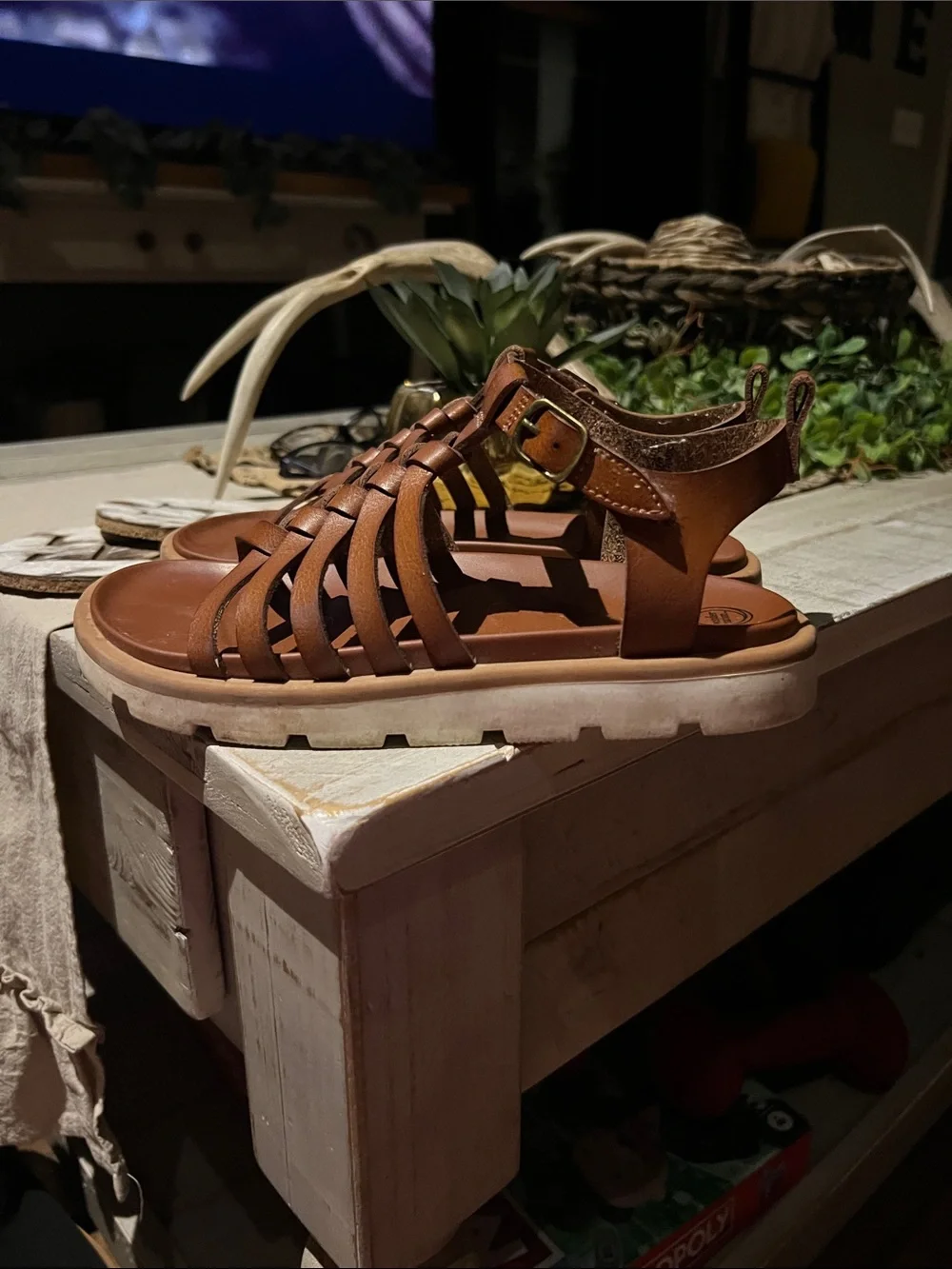 Girl’s Brown Strappy Gladiator Sandal